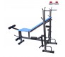 Body Tech 60 Kg Home Gym Combo with 8-in-1 Multi Purpose Bench + 4 Iron Rods Fitness Kit Combo-BT8IN60